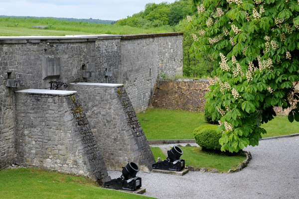 Gate to the Citadel of Dinant guarded by 2 large caliber mortars