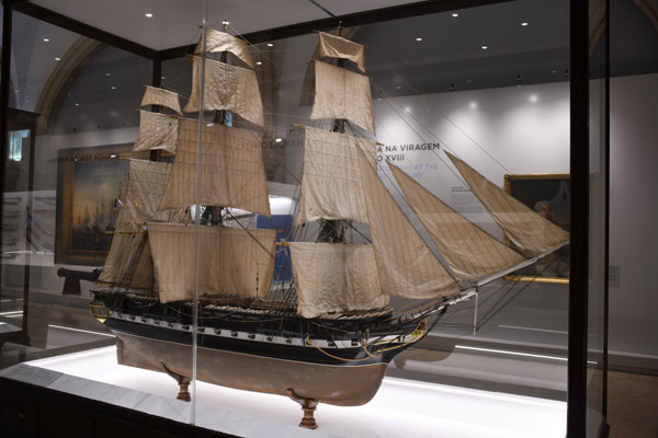 Model of a mid-19th century frigate from Portugal's old  Naval Academy