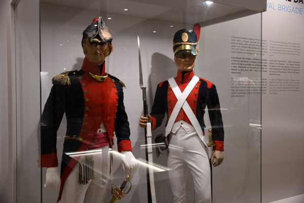 1814 Royal Naval Brigade uniforms of a Gunnery Officer and an Infantry Soldier