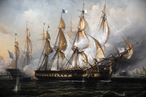 1833 Naval Battle of Cabo de So Vicente by Antoine Lon Morel-Fatio, 1842