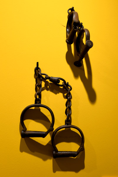 Shackles from Portugal's Trans-Atlantic slave trade