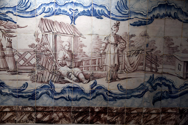 Azulejo Chinoiserie, Royal Factory of Rato, 1750-1775