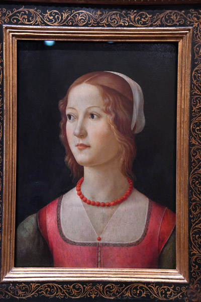 Portrait of a young woman, Domenico Ghirlandaio, Florence, ca 1490