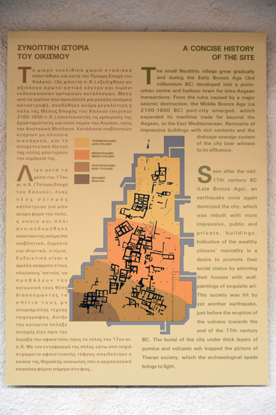 History of the ruins of Akrotiri