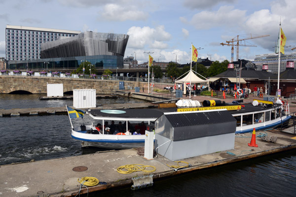 Tourist boat dock at the Stockholm Waterfront Congress Centre
