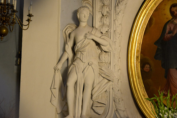 Plaster sculpture in high-relief, Vilnius Cathedral