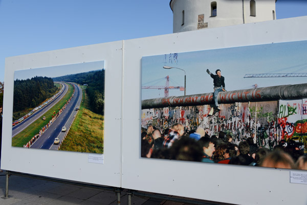 The fall of the Berlin Wall and human chain across Estonia, Latvia, and Lithuania