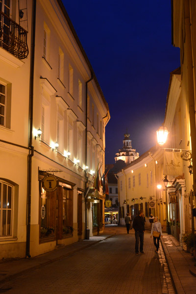 Stiklių g. at night, Vilnius