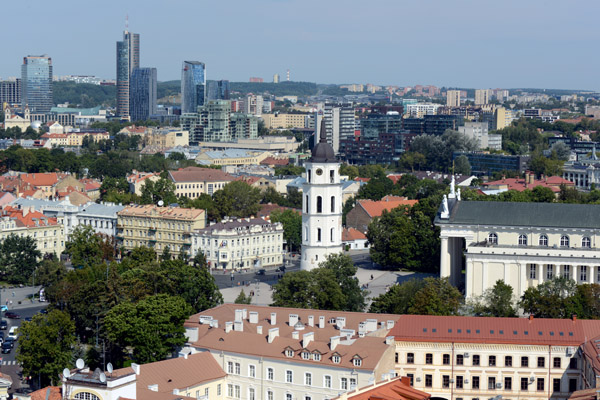 View northwest from the tower of St Johns, Vilnius University
