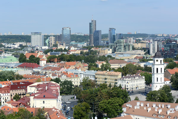 View northwest from the tower of St Johns, Vilnius University