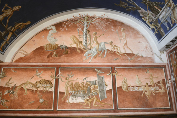 Petras Repys fresco series The Seasons: Autumn, Feast of St. Michael