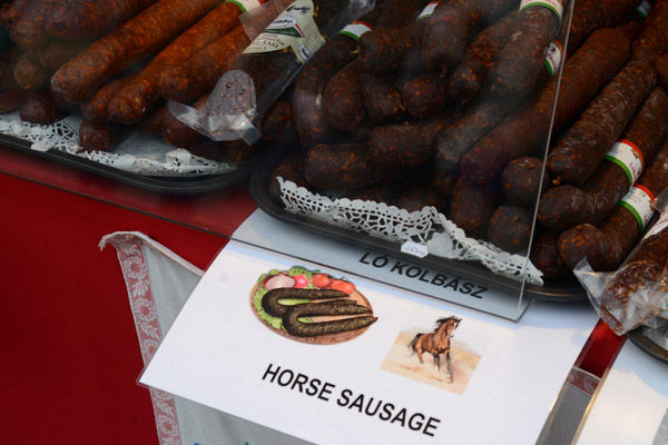 Horse Sausage, Budapest Christmas Market