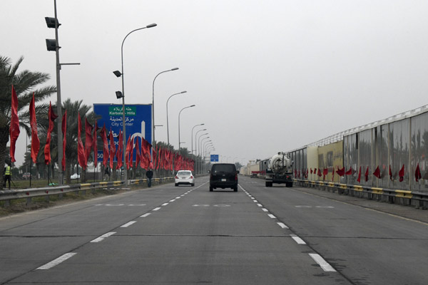 The section of Baghdad's Airport Road where Qassem Soleimani was assassinated
