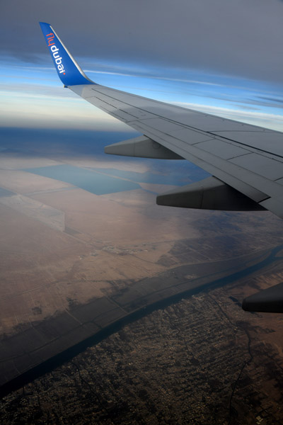 FlyDubai over the Shatt al-Arab, Iraq