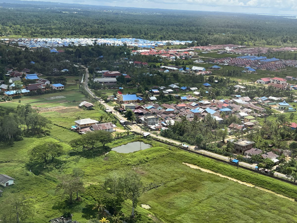 Landing west at Sorong Airport, West Papua