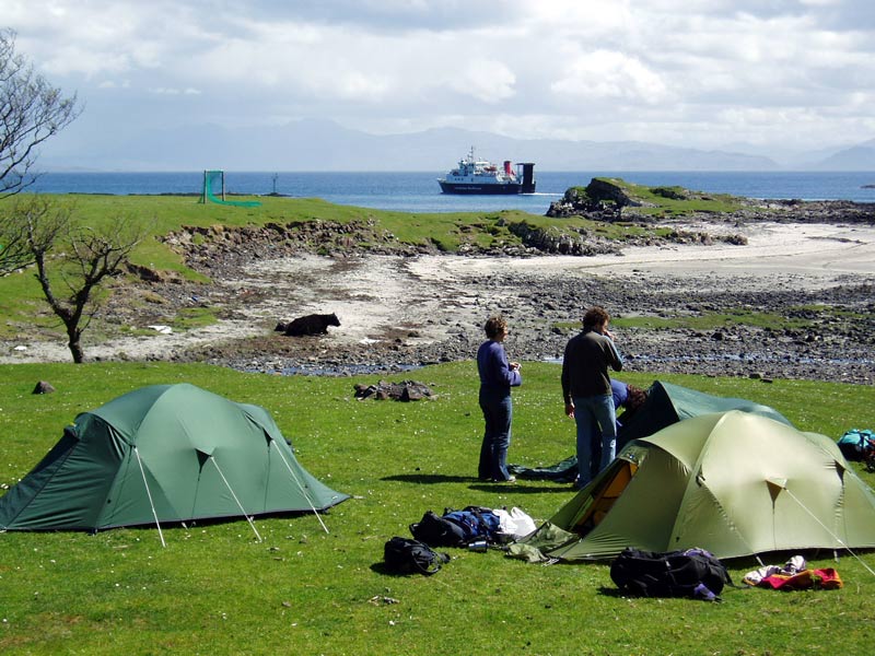 2005 Eigg Camp near the ferry point