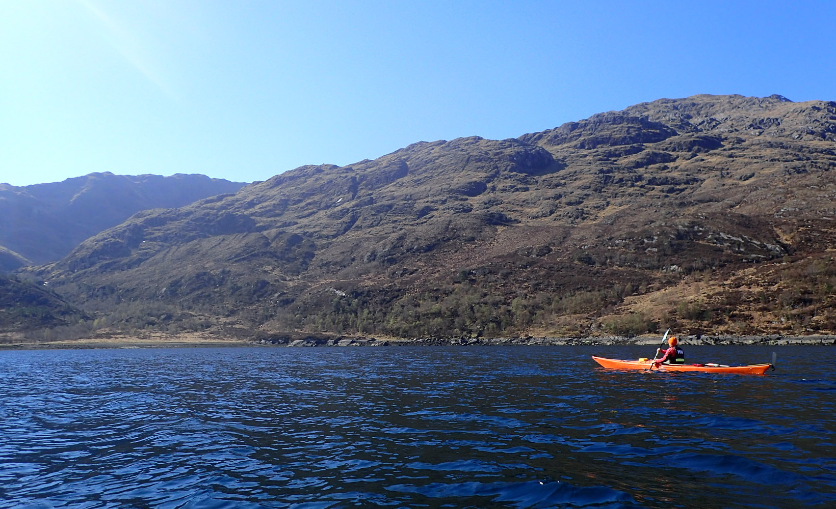 April 21 Knoydart - Crossing from Arnisdale to a river delta and potential camp