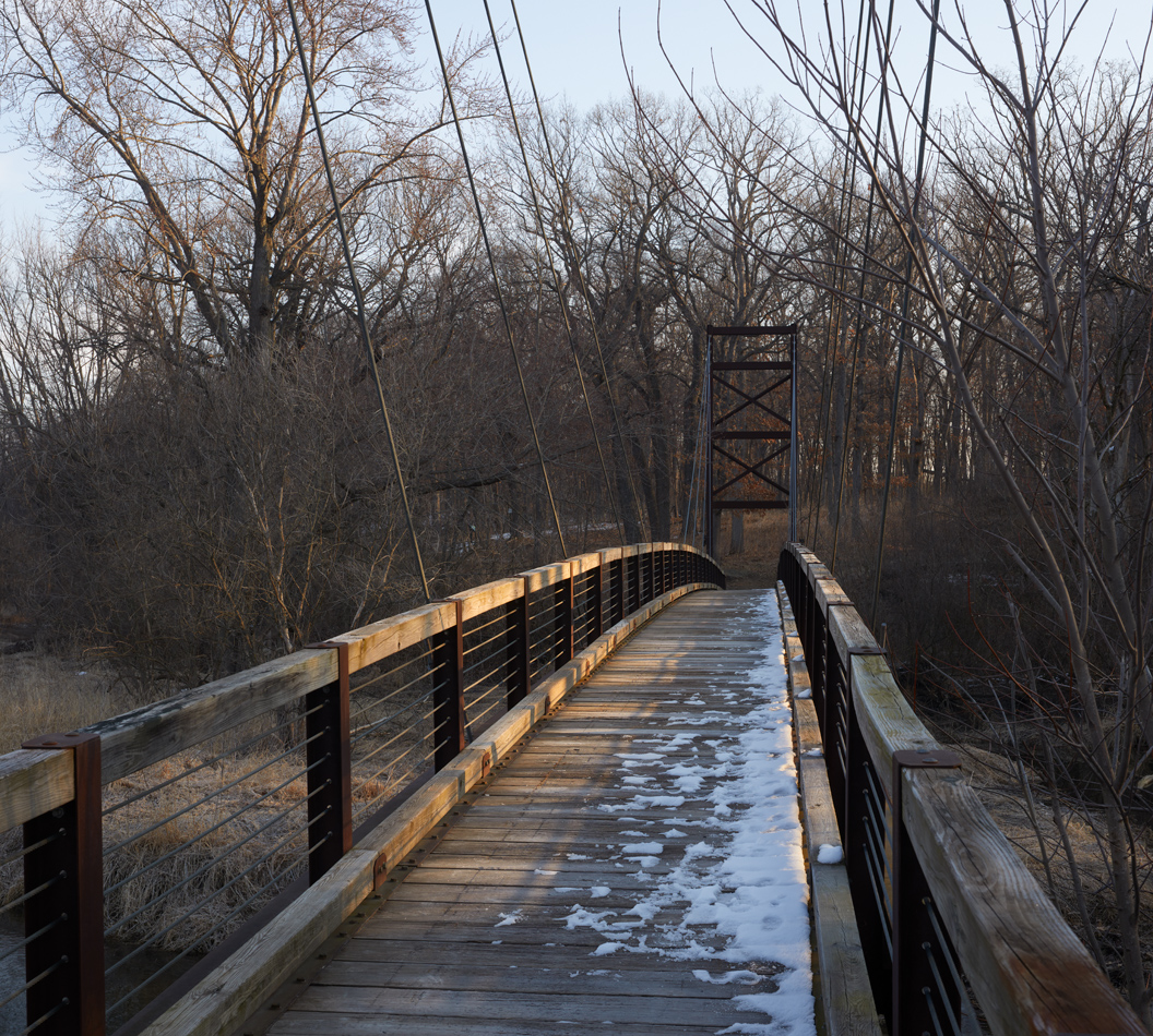 Footbridge in March 