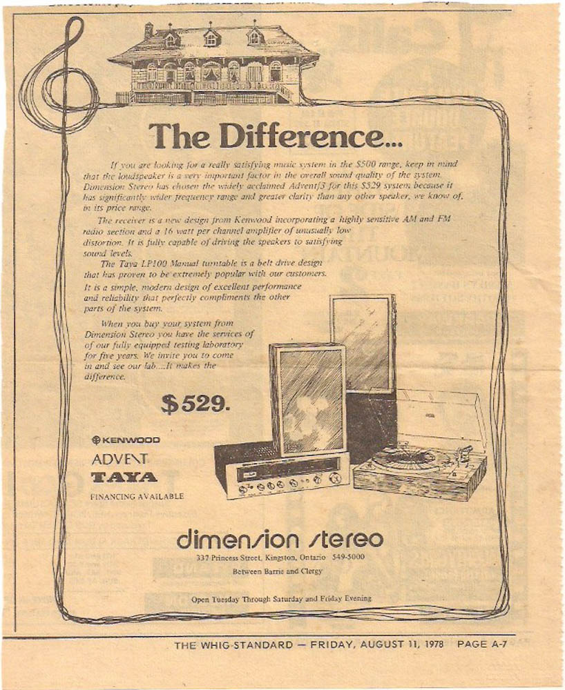 1978 Dimension Stereo advertisement MLR2020.jpg