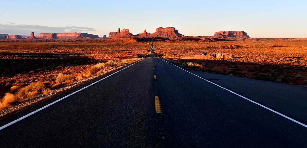 Monument Valley from Forrest Gumps View Point, U S 163 Scenic, Sentinel Mesa, King-on-his-Throne, Stagecoack, Utah  