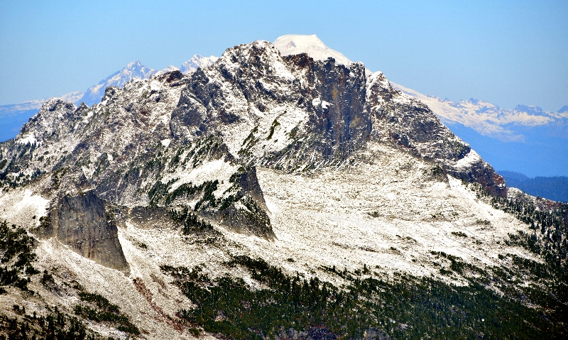 Majestic Whitehorse Mountain in front Mount Baker, Cascade Muontains, Washington 250  