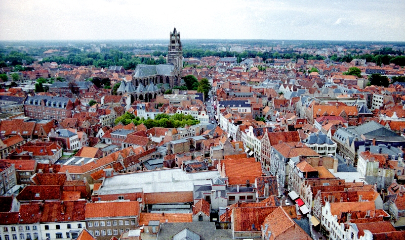 Sint-Salvatorskathedraal, Steenstraat, Brugge, Belgium in 1990 