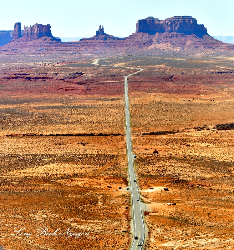 The Iconic Forrest Gump Point on Utah Highway 163 with Saddleback Mesa, King on his Throne, Stagecoach, Bear and Rabbit, Castle 