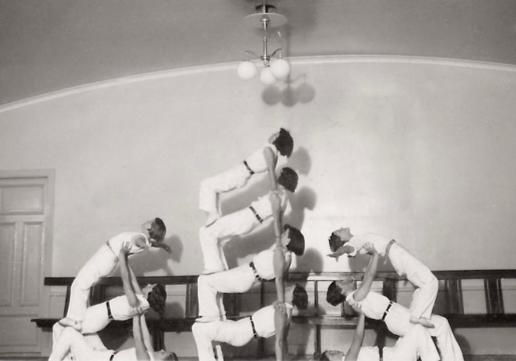 12) Girls balancing (maybe Ellen on bottom left)