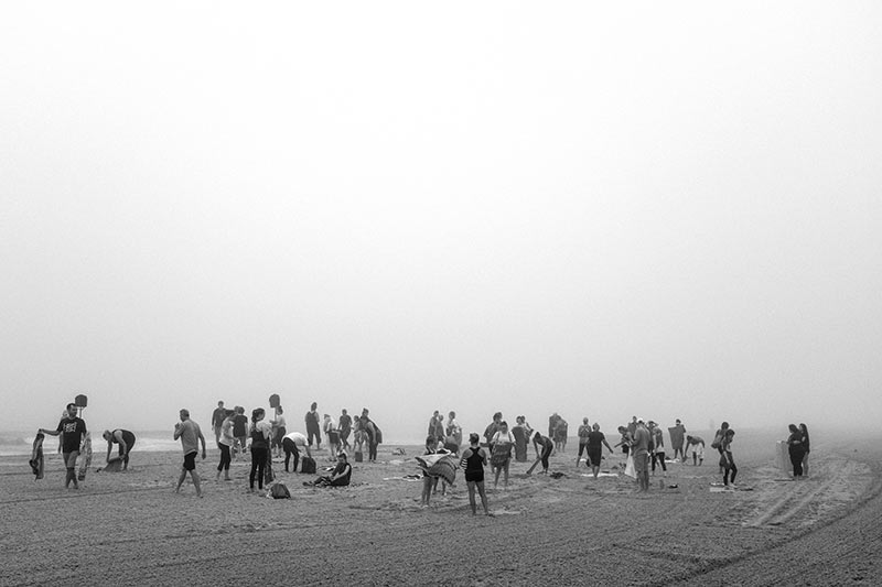 Gloomy Day Beach Yoga