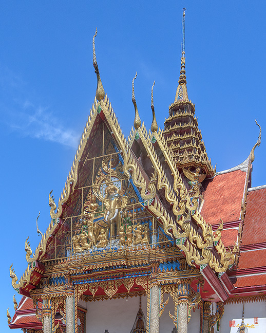 Wat Sakae Phra Ubosot Side Entrance Gable (DTHNR0151)