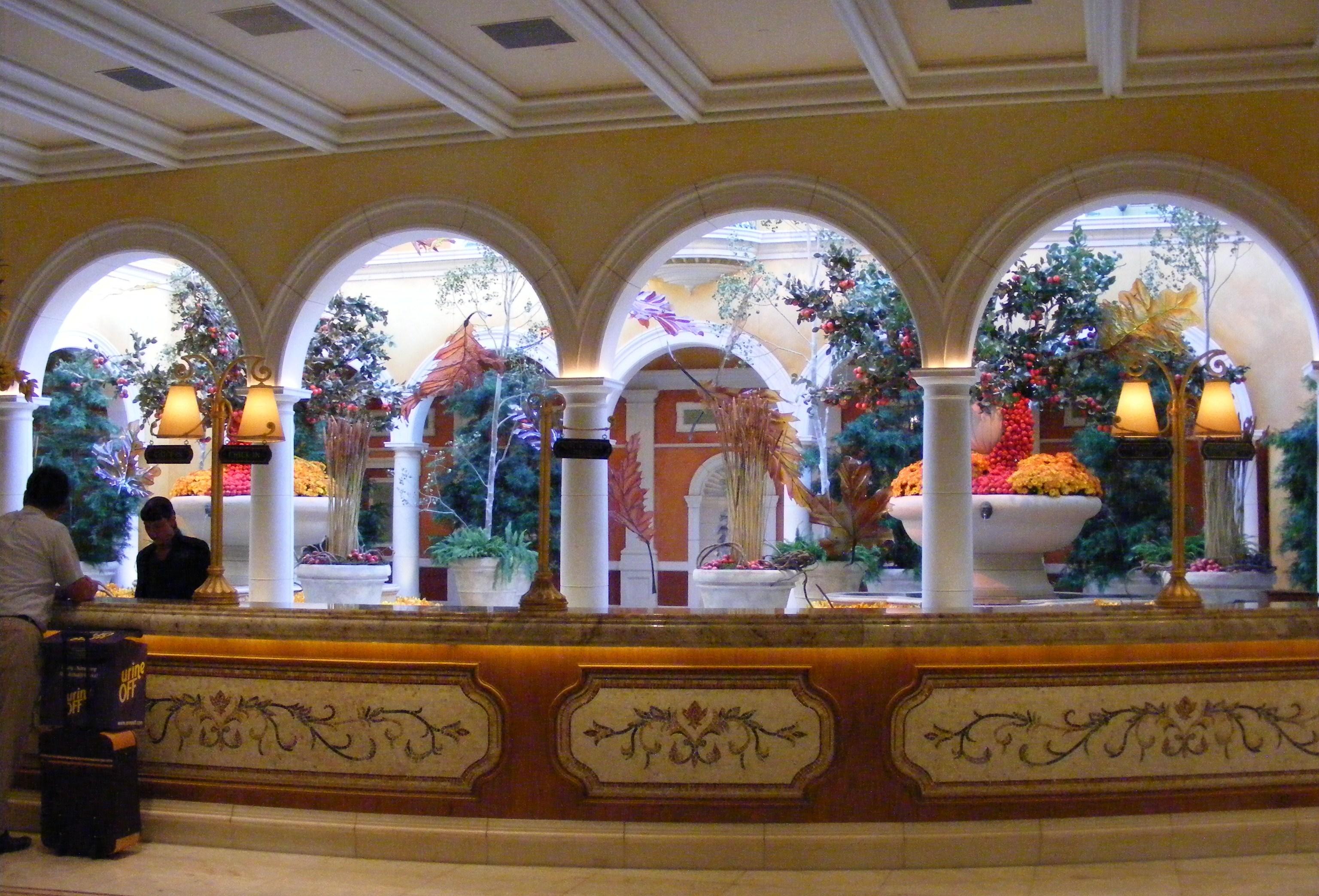 The reception desk