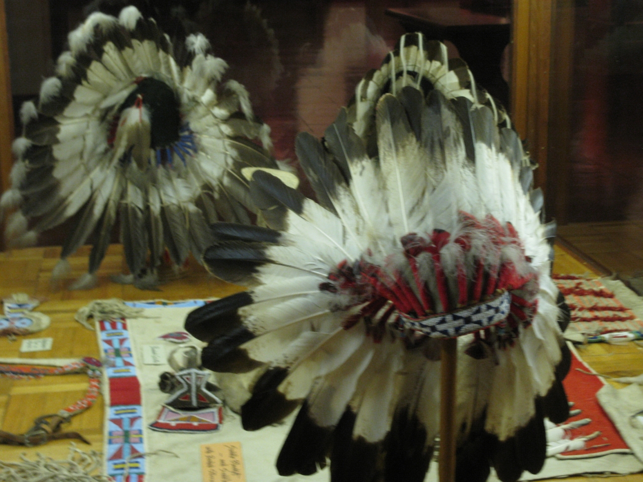 Native headgear at Woolaroc.