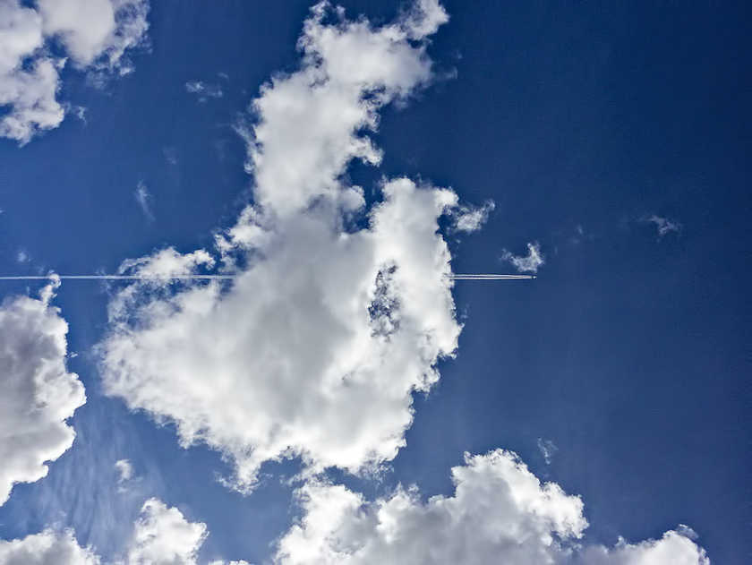 Contrail over County Kerry.