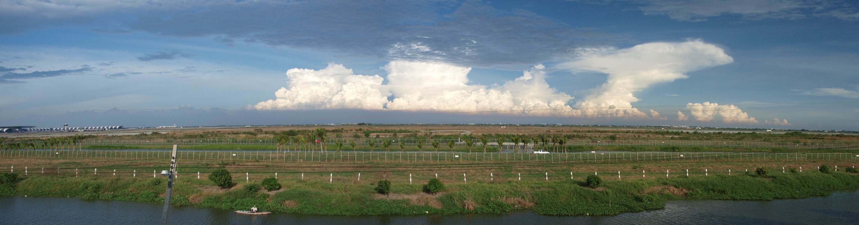 Suvarnabhumi Airport and Clouds Adjusted