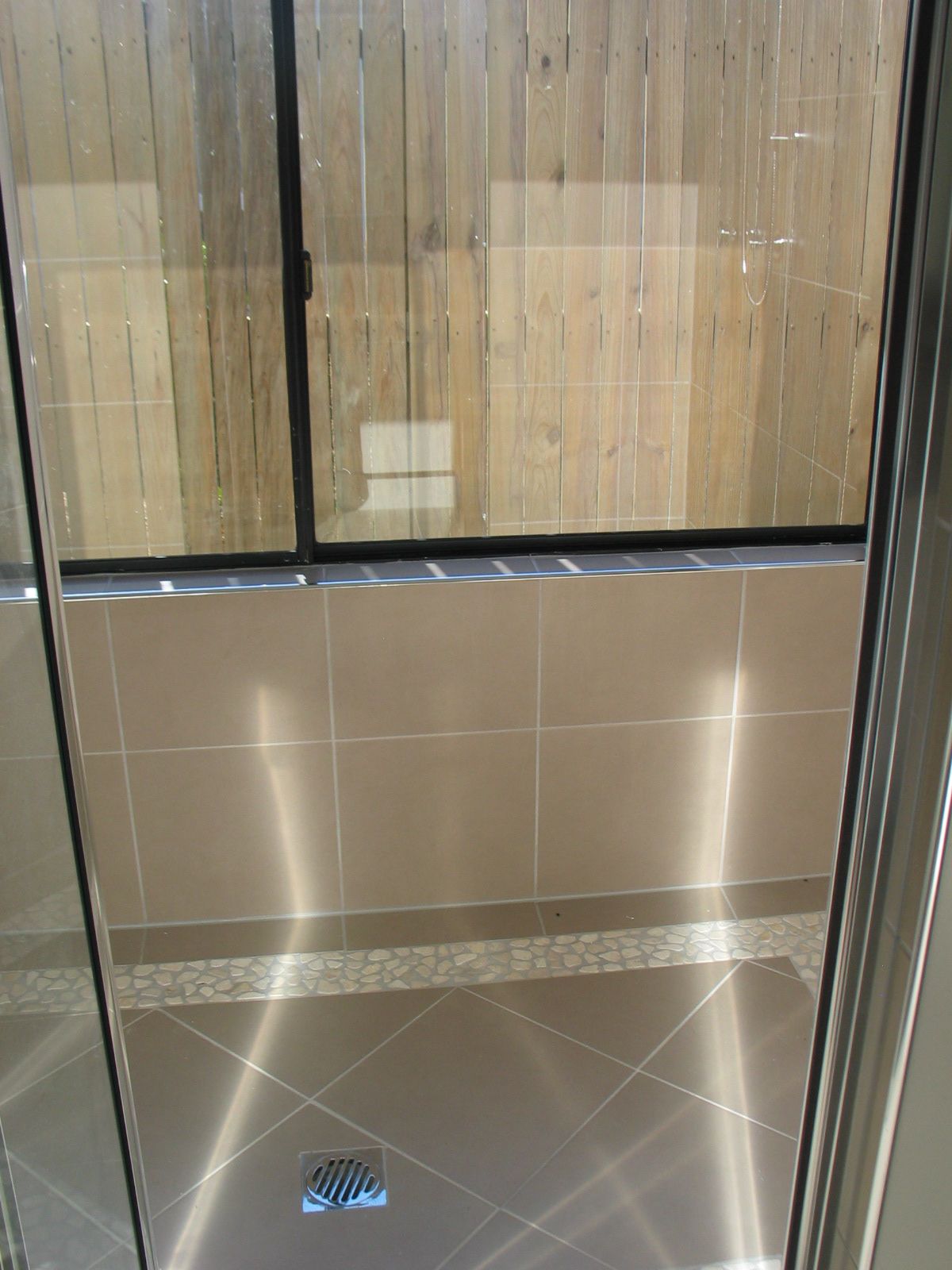 The ensuite shower.