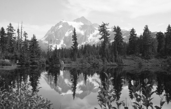Calm mountain waters bw.jpg