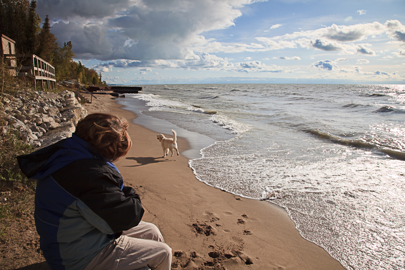 The beach