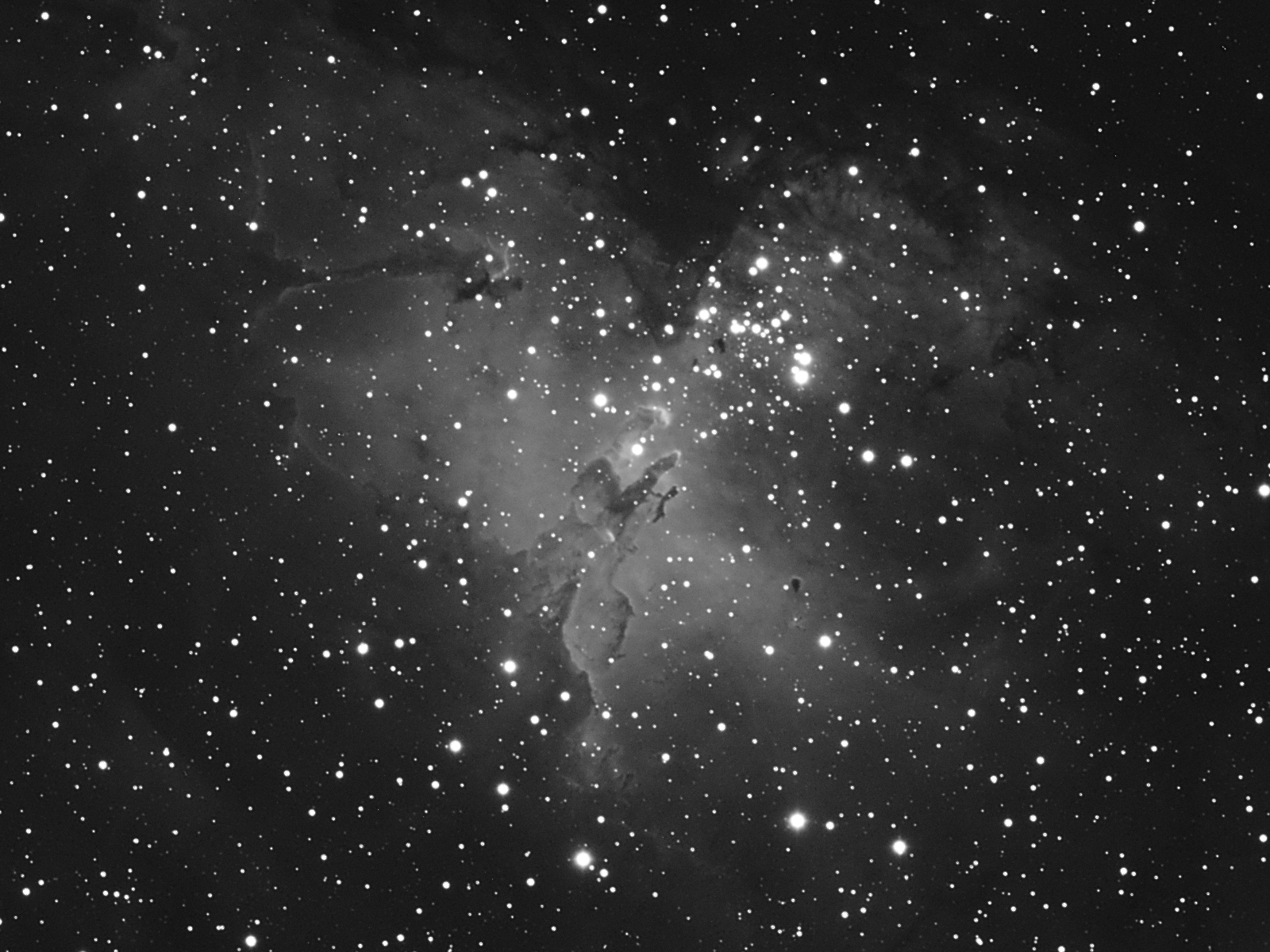 M16 at 1 arc-second - a single frame  11-May-2010