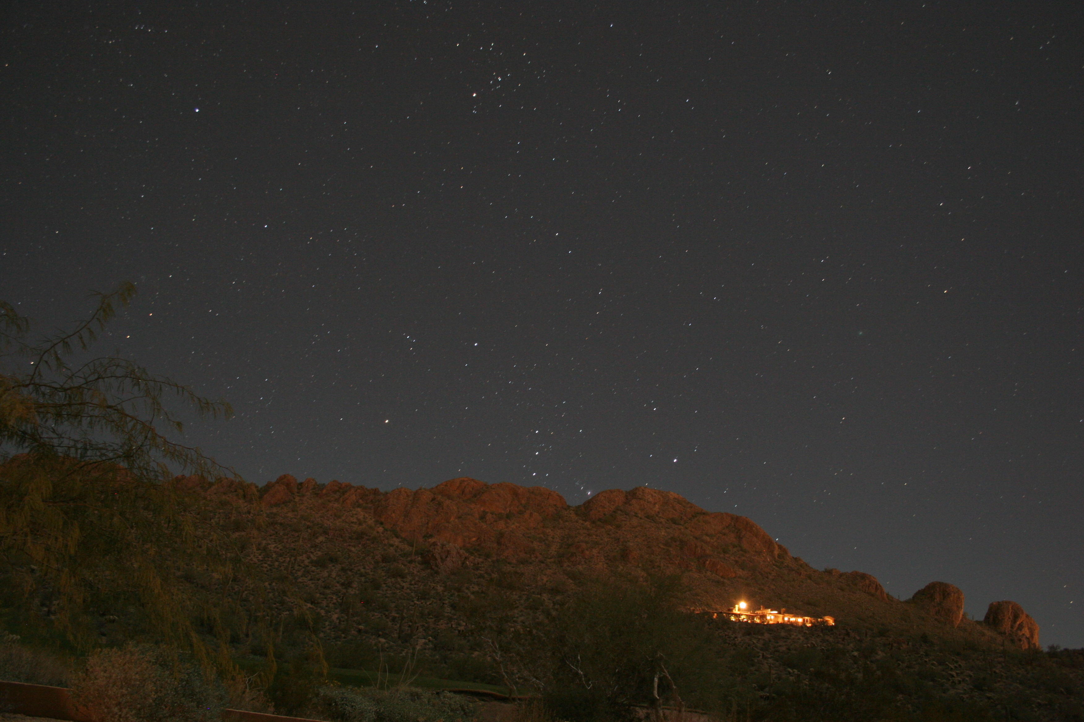 Orion rising over Dinosaur Mtn.