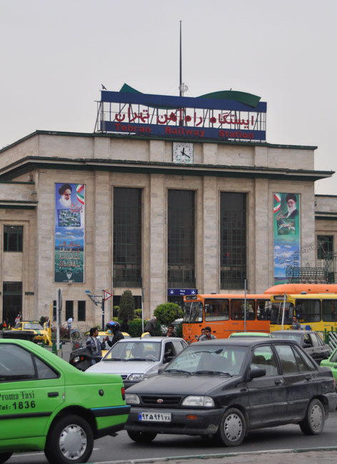 Traffic jam at Tehran station