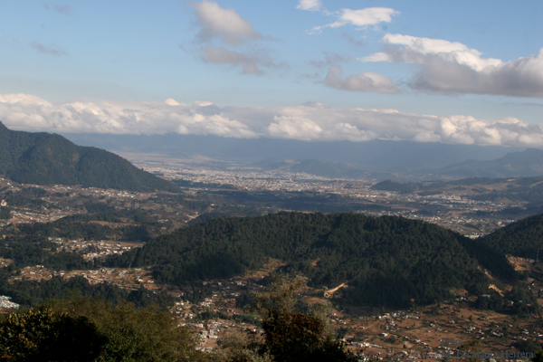 Vista del Valle de Quetzaltenango desde la Ruta a este Municipio
