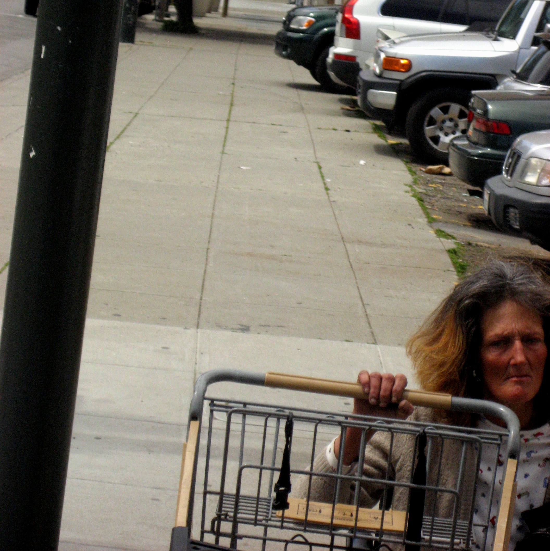 Lady on corner