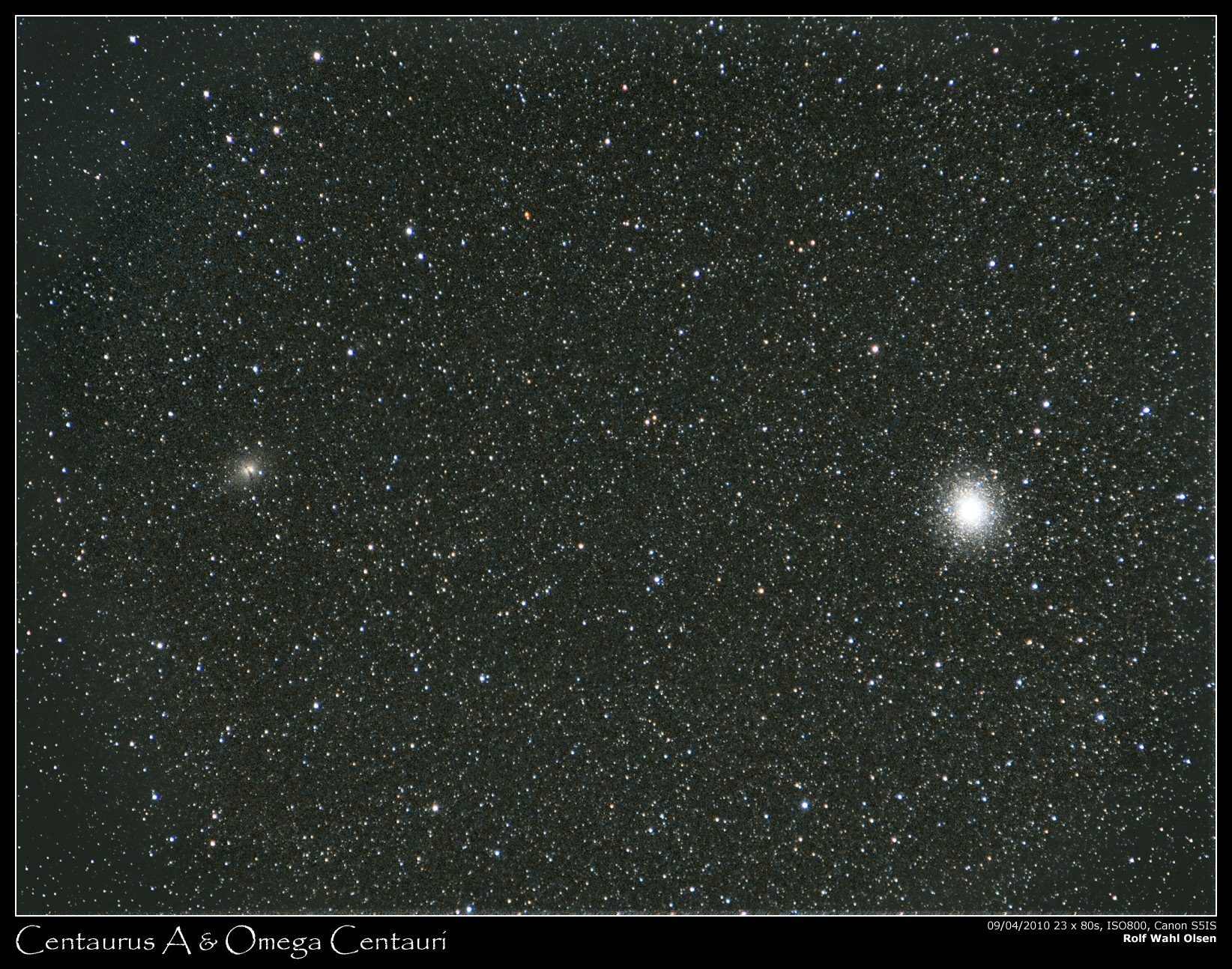 Centaurus A and Omega Centauri