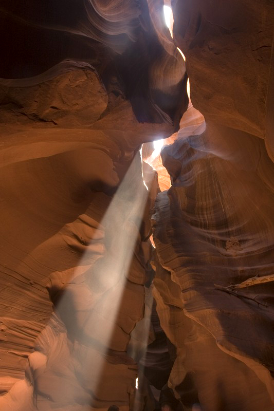 Light beams in lower Antelope Canyon