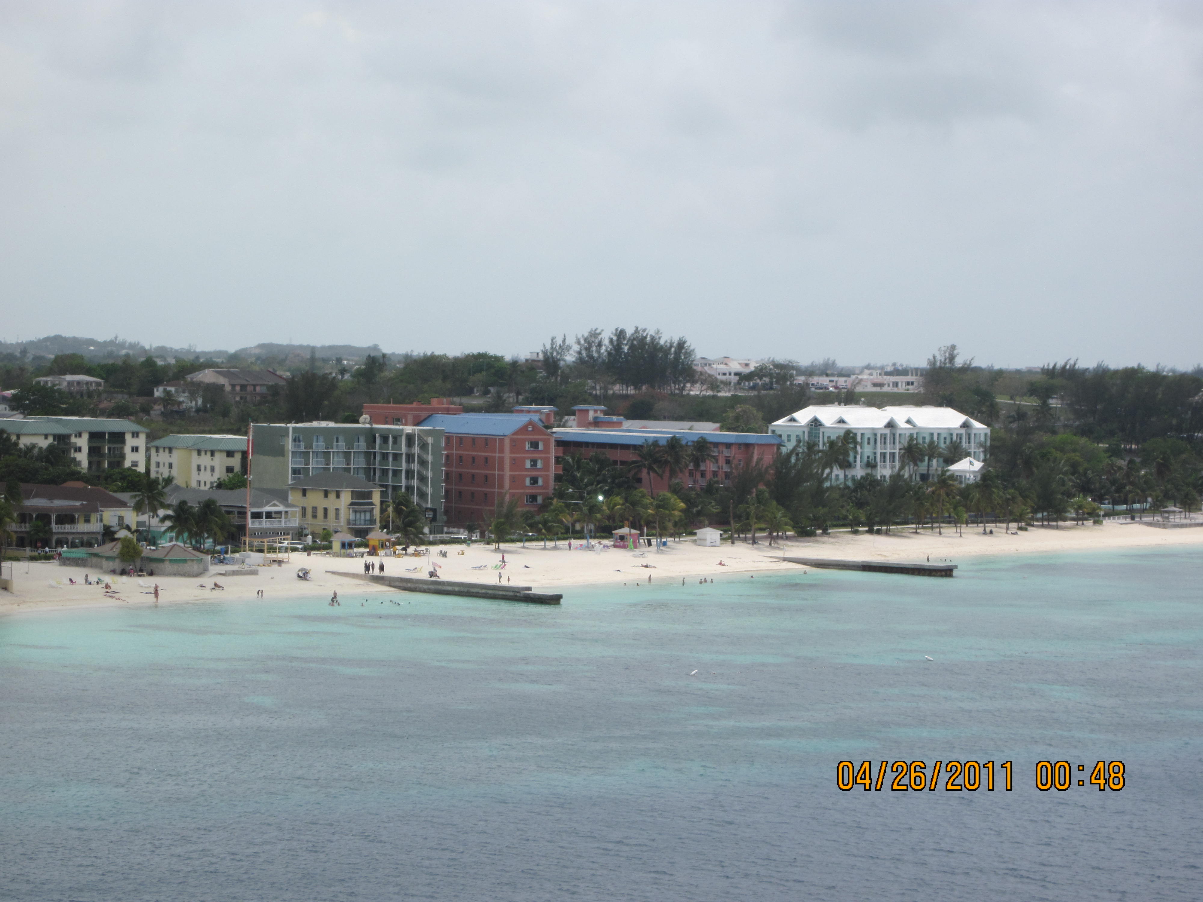 View of Nassau from the boat