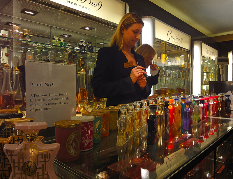 Harrods store.  Luxury beauty and fragrance, fashion accessories, gifts