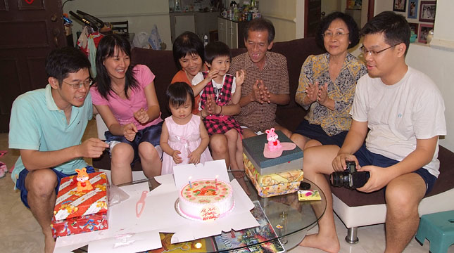 2nd round of celebration with nanny