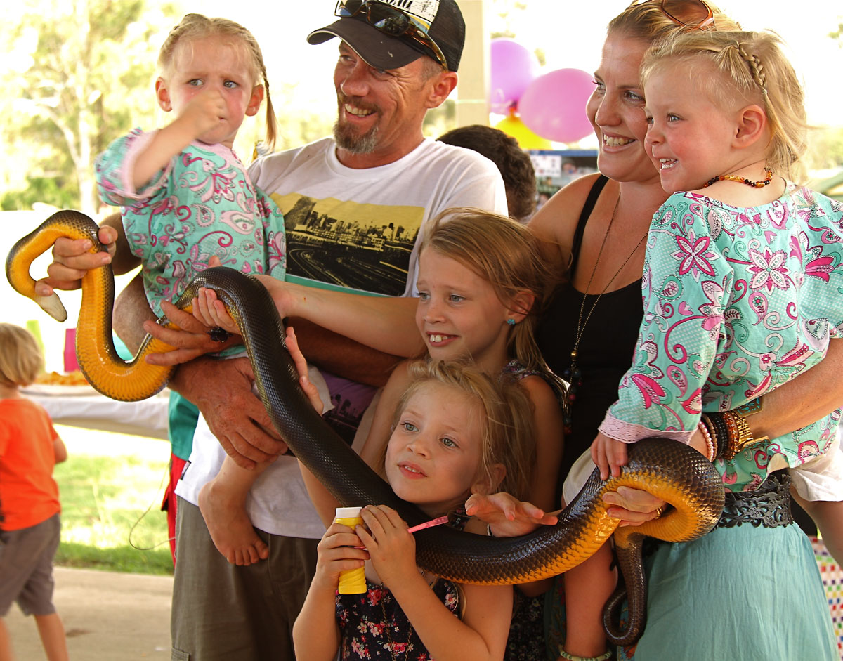 The family and the snake