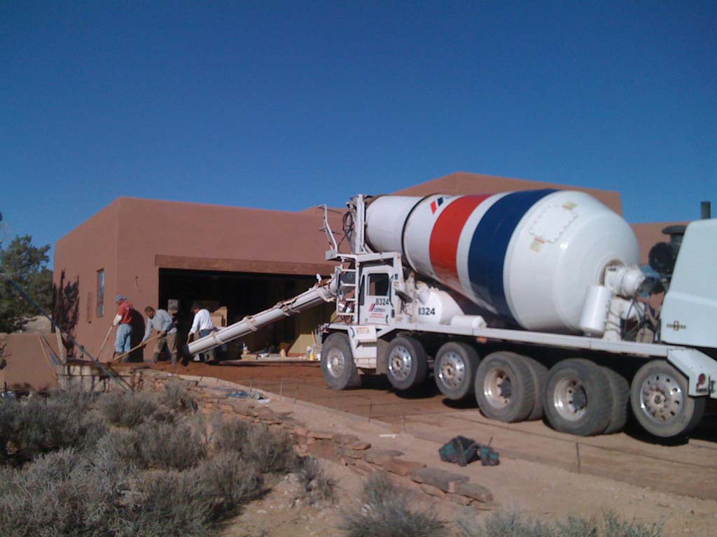 Finally pouring our driveway