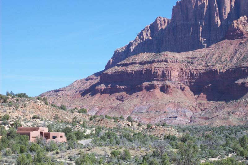 I love all the different colored layers of sandstone (the lowest  was laid down 225 million years ago!)